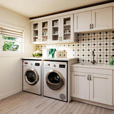 J COLLECTION Mancos Bright White Shaker Assembled Pantry Kitchen Cabinet with 4-Shelves (24 in. W x 84.5 in. H x 24 in. D)