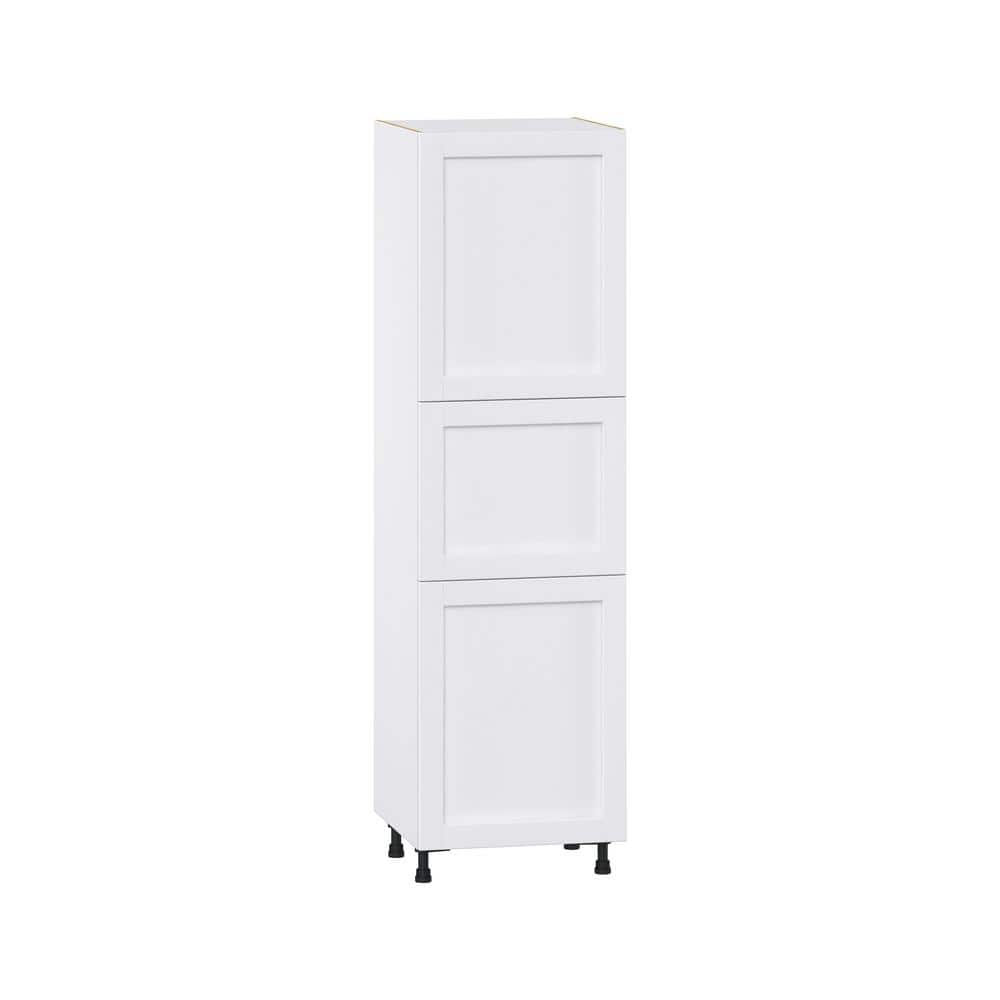 J COLLECTION Mancos Bright White Shaker Assembled Pantry Kitchen Cabinet with 4-Shelves (24 in. W x 84.5 in. H x 24 in. D)
