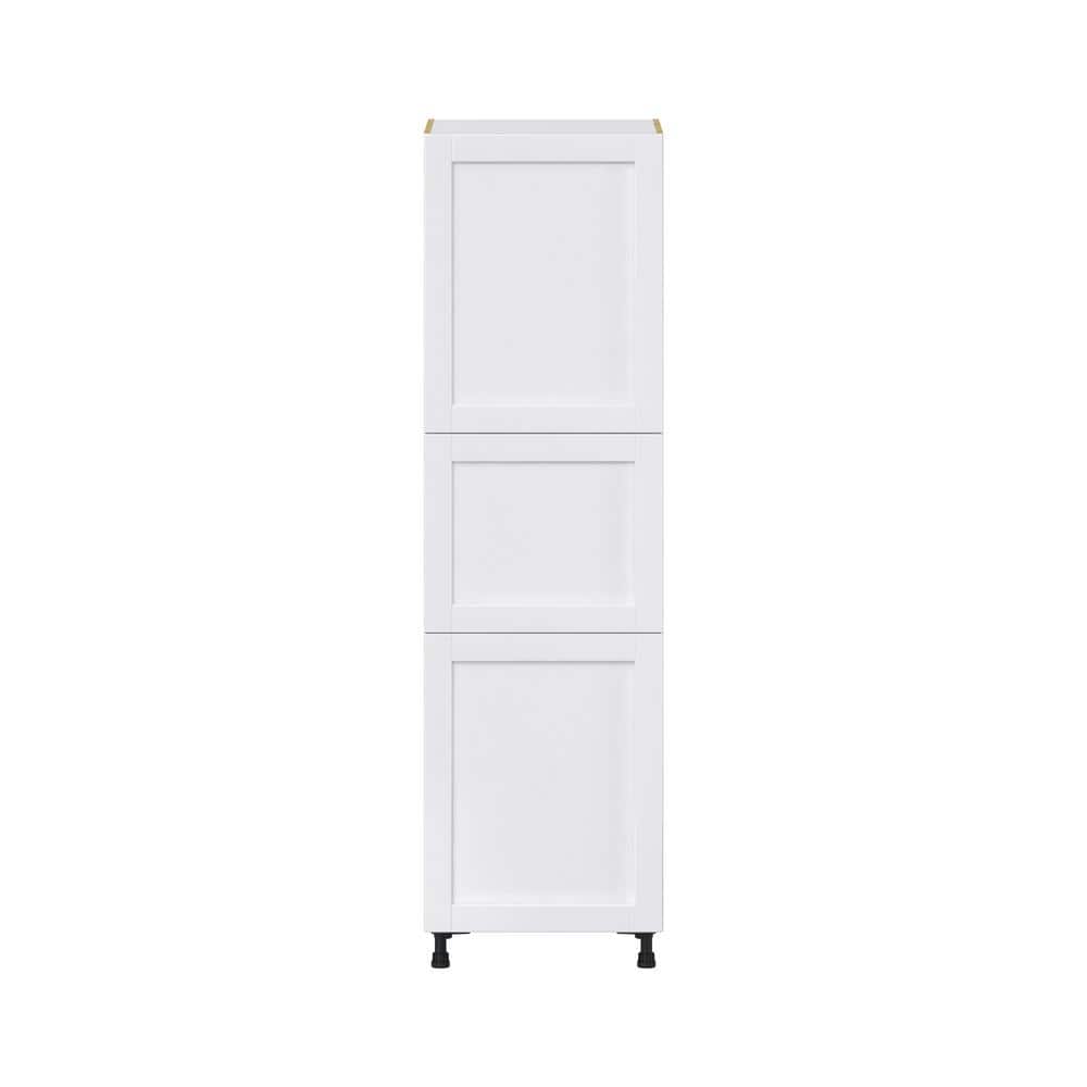 J COLLECTION Mancos Bright White Shaker Assembled Pantry Kitchen Cabinet with 4-Shelves (24 in. W x 84.5 in. H x 24 in. D)