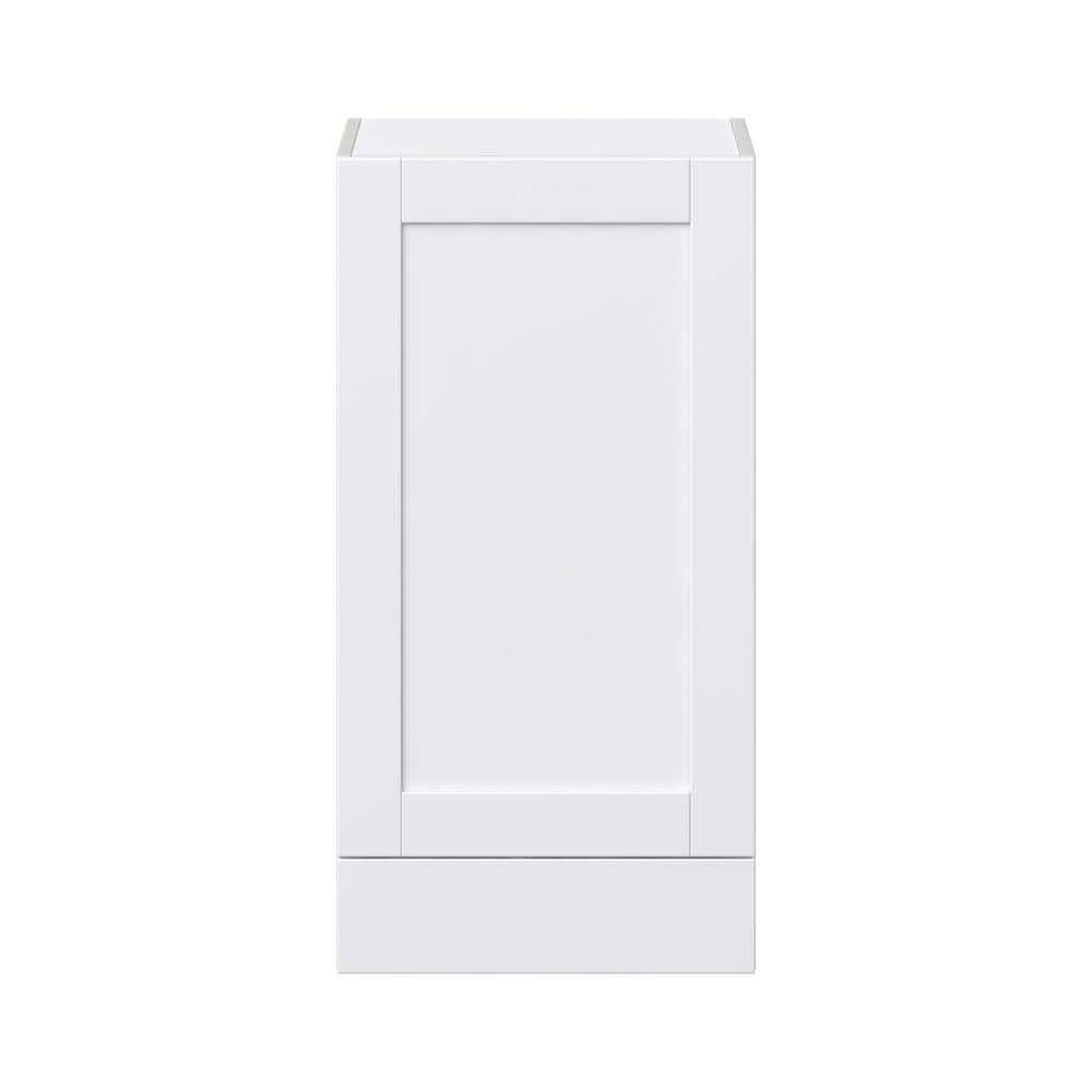 J COLLECTION Mancos Bright White Shaker Assembled Wall Kitchen Cabinet with a Drawer (18 in. W x 35 in. H x 14 in. D)