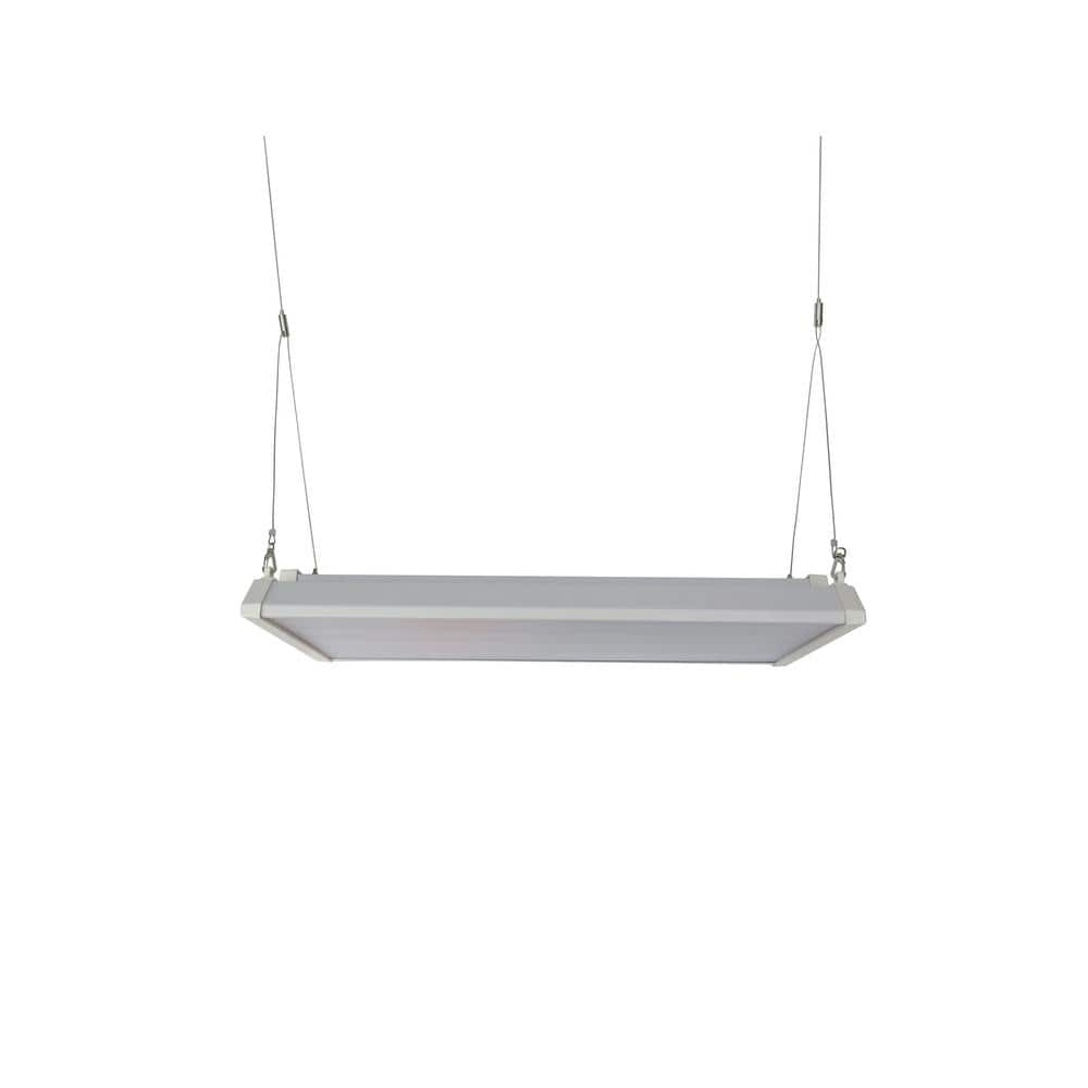 J&H LED 2 ft. 250-Watt Equivalent 15,400 Lumens 110-Watts Integrated LED White High Bay Light 120-277 Volt 5000K (2-Pack)