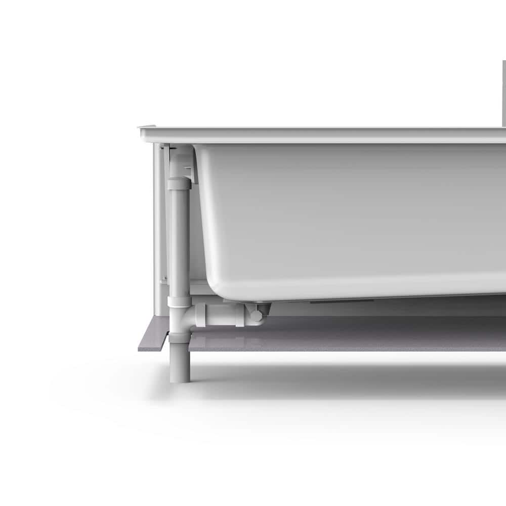 JACUZZI PROJECTA 60 in. x 32 in. Acrylic Left-Hand Drain Low-Profile Rectangular Alcove Whirlpool Tub in White