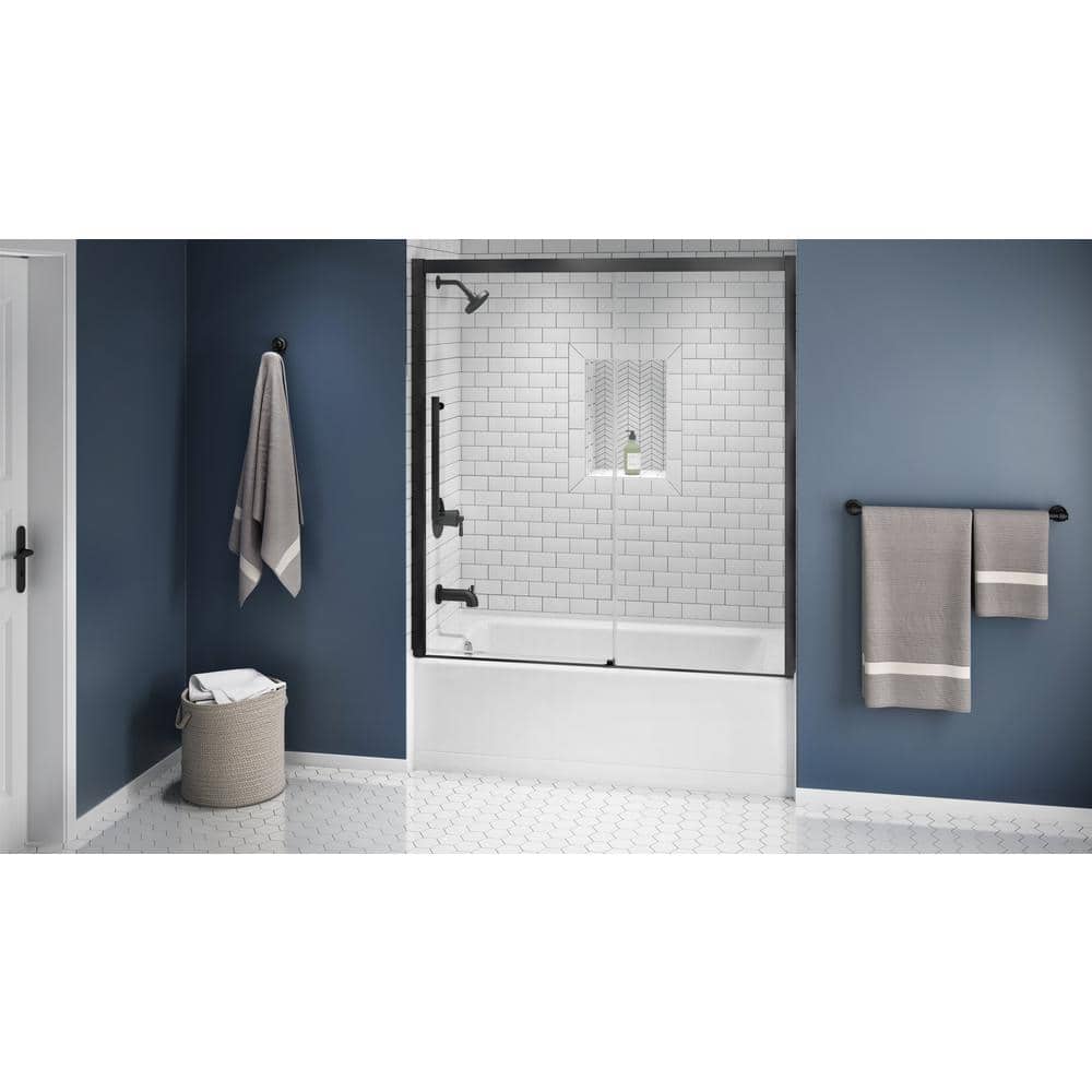 JACUZZI PROJECTA 60 in. x 32 in. Acrylic Left-Hand Drain Low-Profile Rectangular Alcove Whirlpool Tub in White