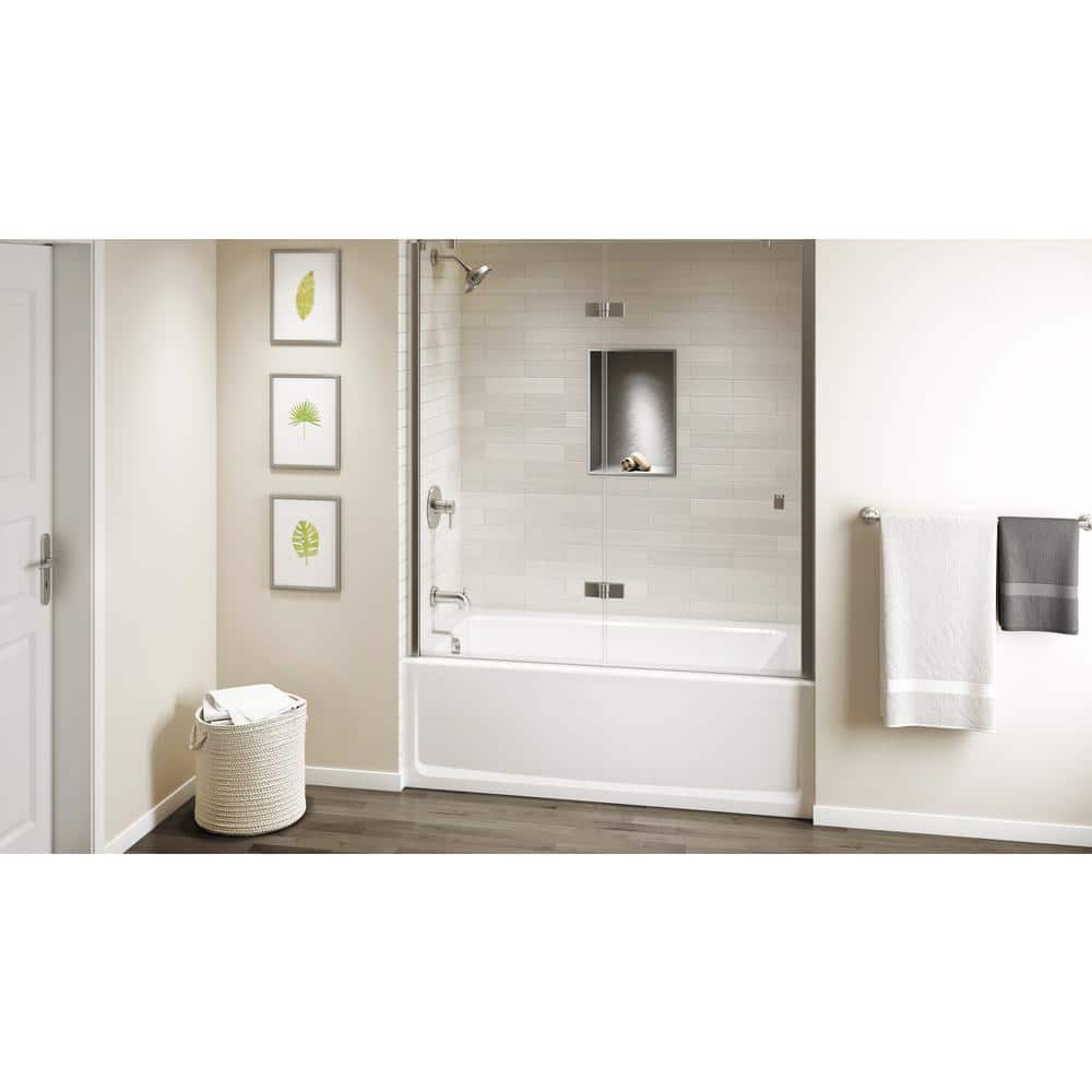 PROJECTA 60 in. x 36 in. Acrylic Left-Hand Drain Rectangular Alcove Whirlpool Bathtub in White