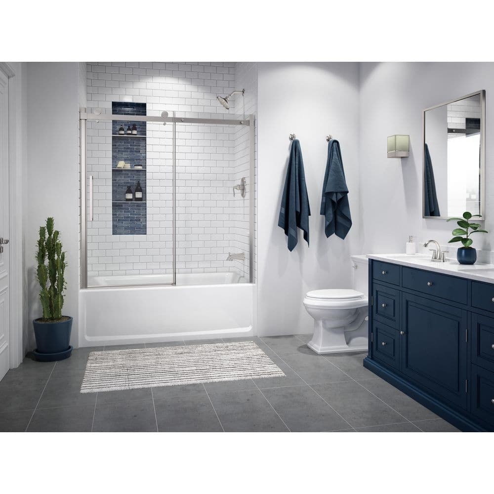 PROJECTA 60 in. x 36 in. Acrylic Left-Hand Drain Rectangular Alcove Whirlpool Bathtub in White