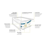 Jacuzzi PROJECTA 60 in. x 42 in. Acrylic Left-Hand Drain Rectangular Alcove Whirlpool Bathtub in White