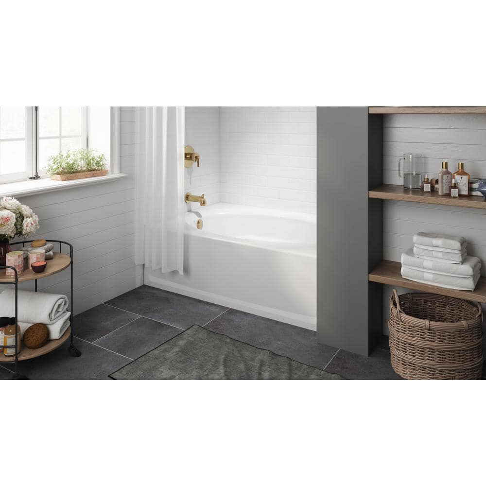 Jacuzzi PROJECTA 60 in. x 42 in. Acrylic Right-Hand Drain Rectangular Alcove Whirlpool Bathtub in White
