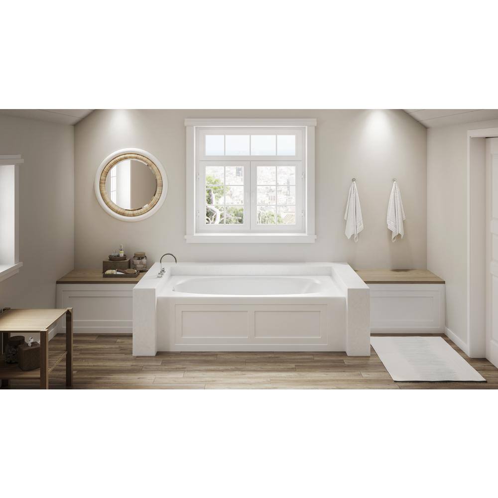JACUZZI AMIGA 72 in. x 36 in. Acrylic Left-Hand Drain Rectangular Alcove Whirlpool Bathtub with Heater in White