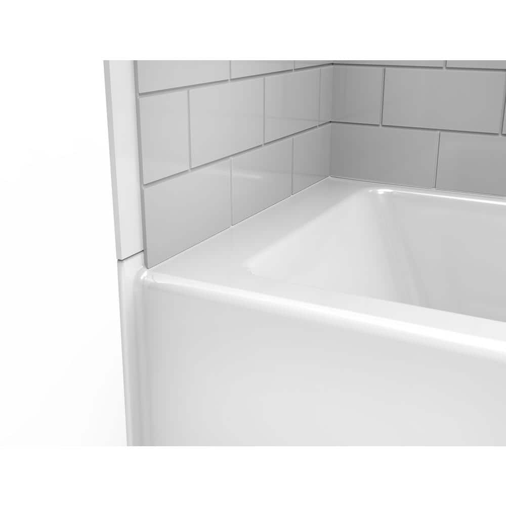 Jacuzzi CETRA 60 in. x 36 in. Acrylic Left-Drain Rectangular Alcove Whirlpool Bathtub in White