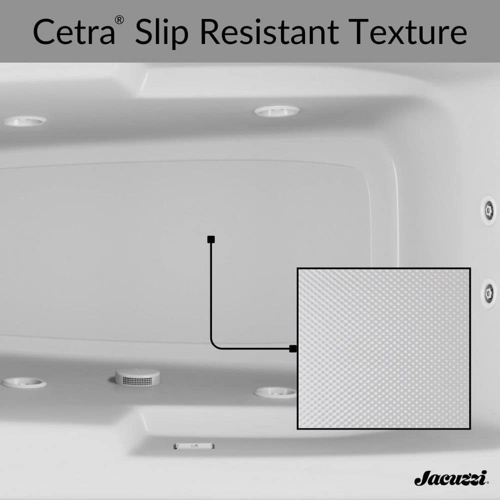 Jacuzzi CETRA 60 in. x 36 in. Acrylic Left-Drain Rectangular Alcove Whirlpool Bathtub in White