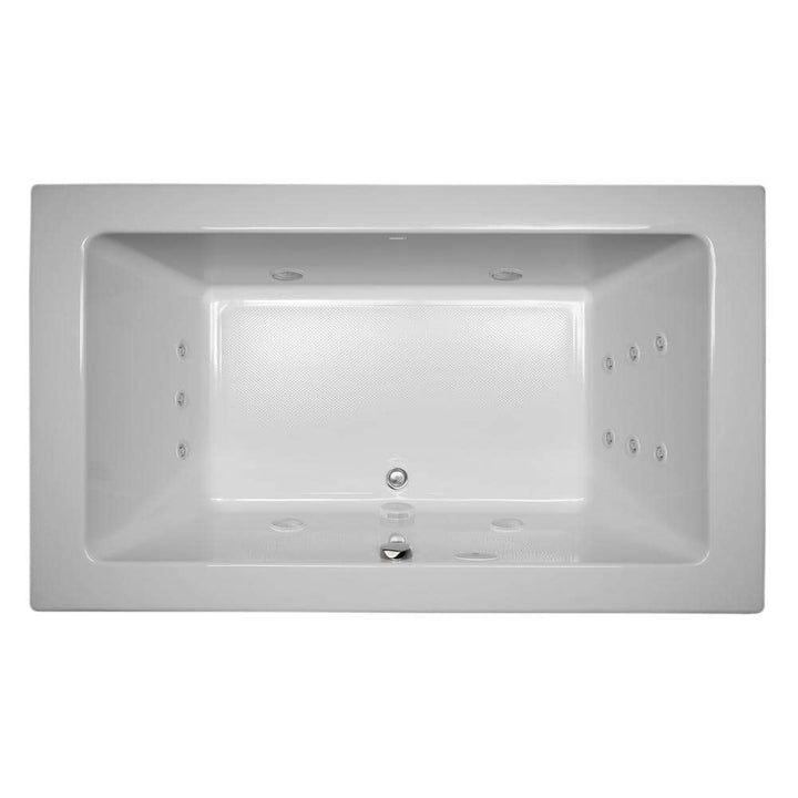 Jacuzzi SIA 72 in. x 42 in. Acrylic Right-Hand Drain Rectangular Drop-In Whirlpool Bathtub in White