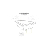 PROJECTA 60 in. x 36 in. Acrylic Drop-in Rectangular Soaking Bathtub in White