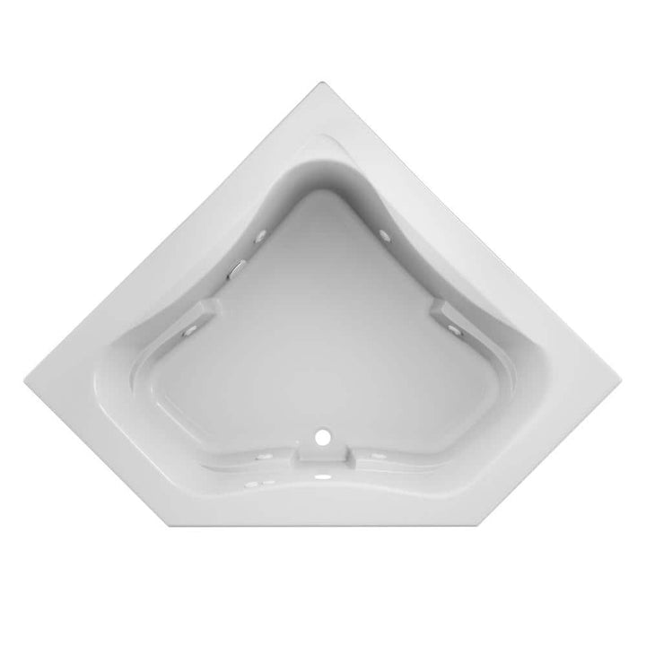 Jacuzzi Projecta 60 in. x 60 in. Acrylic Corner Drop-In Whirlpool Bathtub in White
