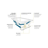 Jacuzzi PROJECTA 60 in. x 42 in. Oval Drop-in Whirlpool Bathtub in White