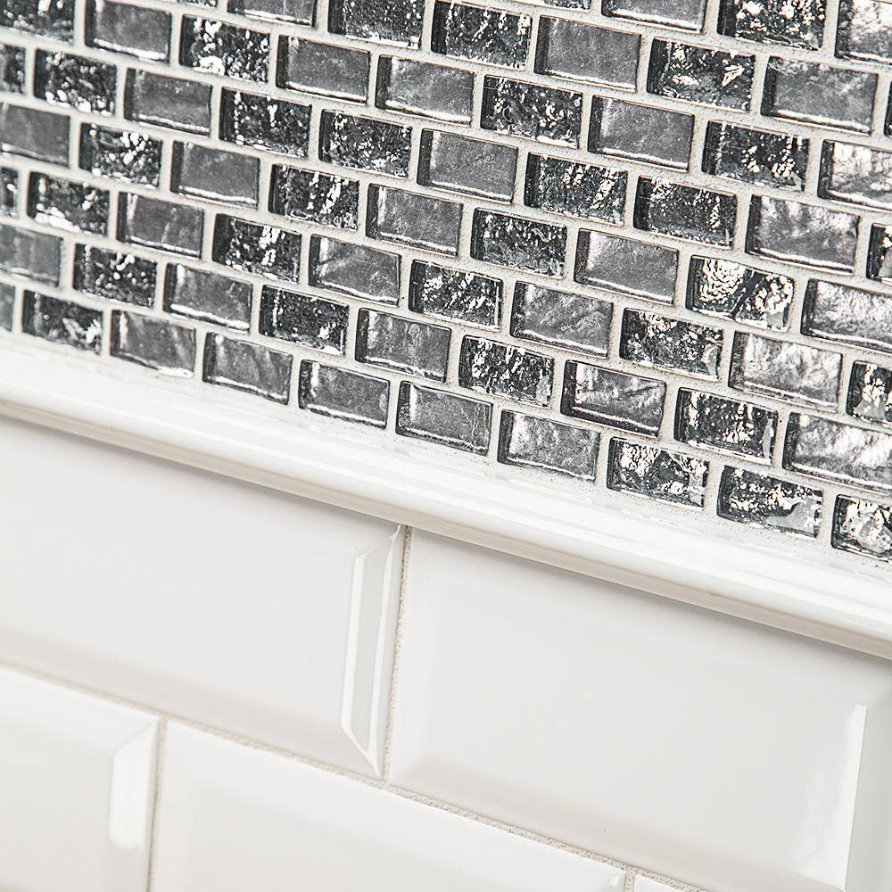Jeffrey Court Allegro White Bevel 3 in. x 6 in. Glossy Ceramic Wall Tile (11 sq. ft. / Case)
