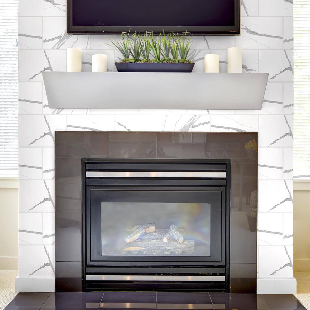 Jeffrey Court Carrara Inkjet White 8 in. x 12 in. Matte Ceramic Wall Tile (12 sq. ft. / Case)