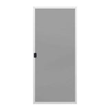 36 in. x 80 in. White Painted Steel Reversible French Patio Door Screen