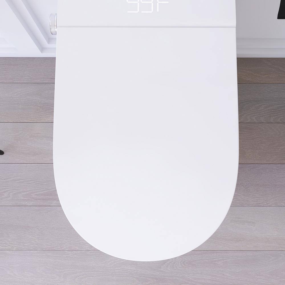 JimsMaison Elongated Smart Bidet Toilet with Instant Seat Heating, Night Light, and Auto Flushing