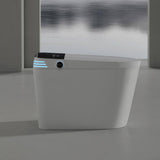 JimsMaison Elongated Bidet Toilet 1.28 GPF with Auto Flush, Heated Seat in White