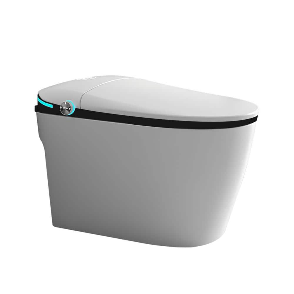 JimsMaison Elongated Bidet Toilet with LED Display and Heated Seat