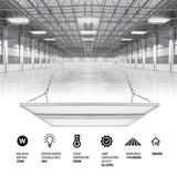 JONATHAN Y 220-Watt Equivalent Integrated LED White High Bay Light Motion Sensor Shop Light with 28600 Lumens 5000K