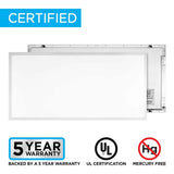 JONATHAN Y 2 ft. x 4 ft. Skylight 50-Watt 5500 Lumens Dimmable Integrated LED Flat Panel Light with 5000K, White (Set of 2)