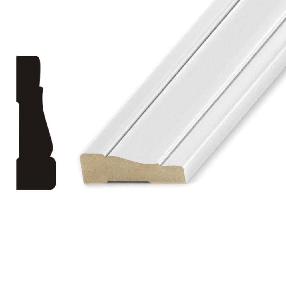 Kelleher LWM356 5/8 in. x 2-1/4 in. x 7 ft. Primed Wood Colonial MDF Casing
