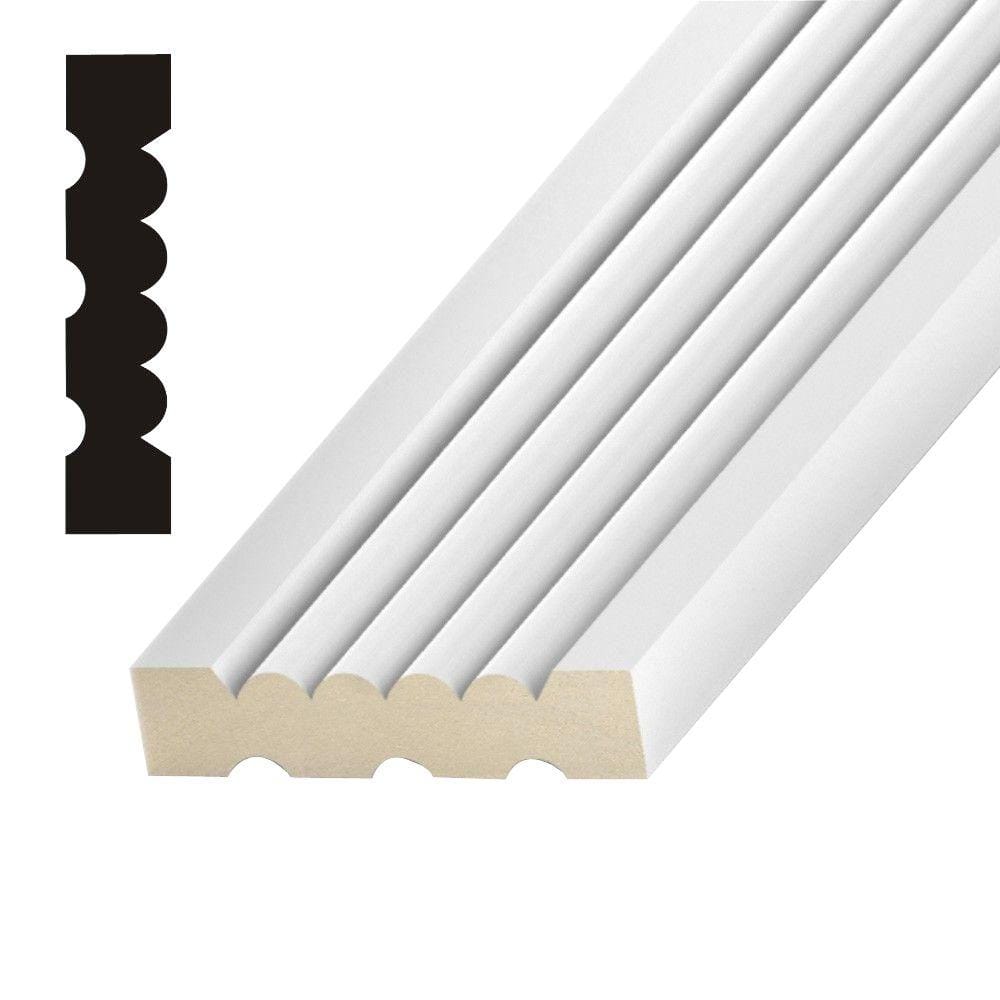 Kelleher Flute and Reed 5/8 in. x 3-3/8 in. MDF 7-Piece Set Casing