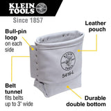 9 in. Leather Bull-Pin and Bolt Bag
