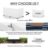 KOZYARD 4.17 ft. x 4 ft. White Outdoor Privacy Screens - 3 Panel Kit