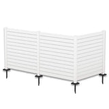 KOZYARD 4.17 ft. x 4 ft. White Outdoor Privacy Screens - 3 Panel Kit