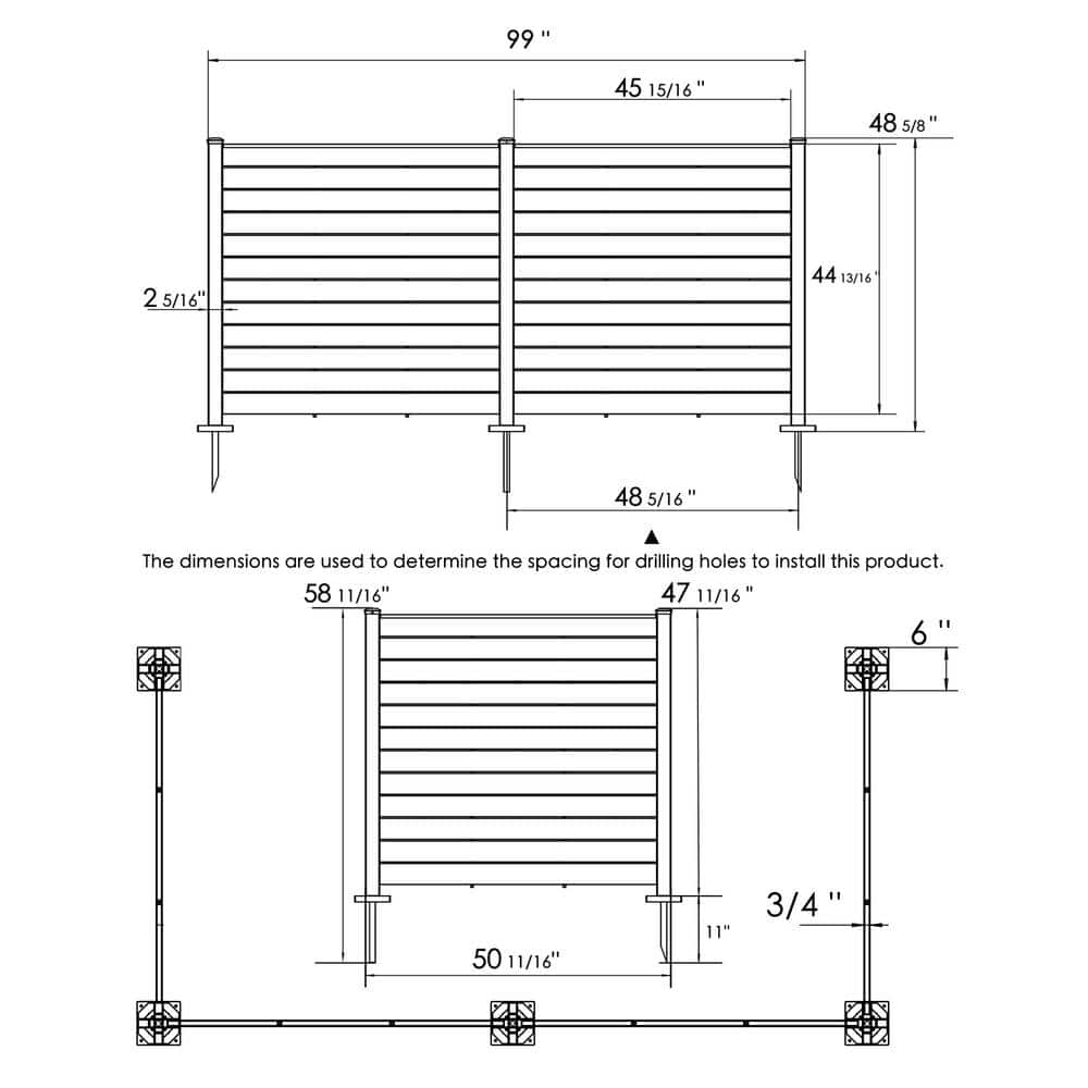 KOZYARD 4 ft. W x 4.17 ft. H White Vinyl Outdoor Privacy Screens Kit