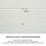 KOZYARD 4 ft. W x 4.17 ft. H White Vinyl Outdoor Privacy Screens Kit