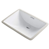 KRAUS Elavo Large Rectangular Ceramic Undermount Bathroom Sink in White with Overflow, 23-1/4 in. x 16-1/2 in.