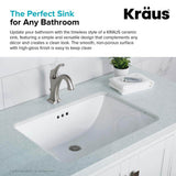 KRAUS Elavo Large Rectangular Ceramic Undermount Bathroom Sink in White with Overflow, 23-1/4 in. x 16-1/2 in.