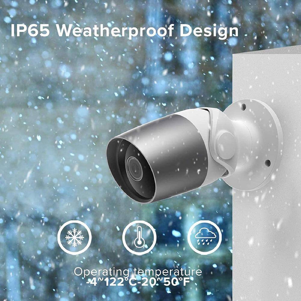 Laxihub 1080P Wired Outdoor Security Camera, Compatible with Alexa, IP65 Waterproof, Night Vision, APP Remote Access