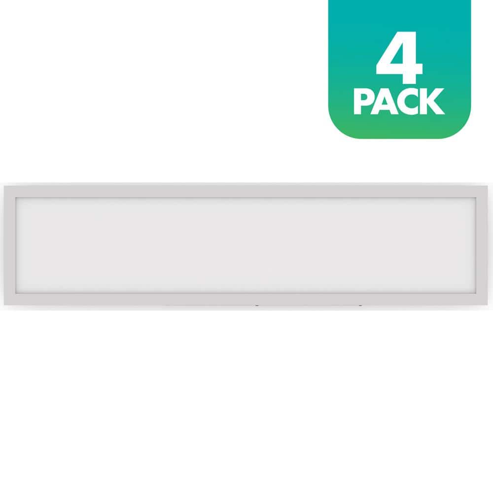 LEDone 1 ft. x 4 ft. 2500/3125/3750 Lumens Integrated LED Panel Light, 3500K/4500K/5000K (4-Pack)
