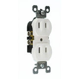 Leviton 15 Amp 2-Wire Duplex Outlet, White, NEMA 1-15R (Model 223-W)