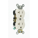Leviton 20 Amp Commercial Grade Duplex Outlet, White (10-Pack)
