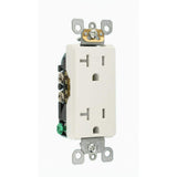 Leviton Decora 20 Amp Tamper-Resistant Duplex Outlet, White (10-Pack)