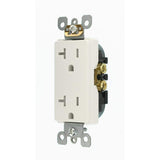 Leviton Decora 20 Amp Tamper-Resistant Duplex Outlet, White (10-Pack)