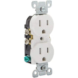 Leviton 15 Amp Tamper-Resistant Duplex Outlet, White (10-Pack)