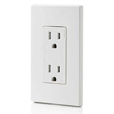 Leviton Decora 15 Amp Tamper-Resistant Duplex Outlet, White (10-Pack)
