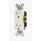 Leviton Decora 15 Amp Residential Grade Self-Grounding Duplex Outlet, White