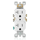 Leviton 20 Amp Residential Grade Self-Grounding Tamper-Resistant Duplex Outlet, 125V, White (R52-T5820-0WS)