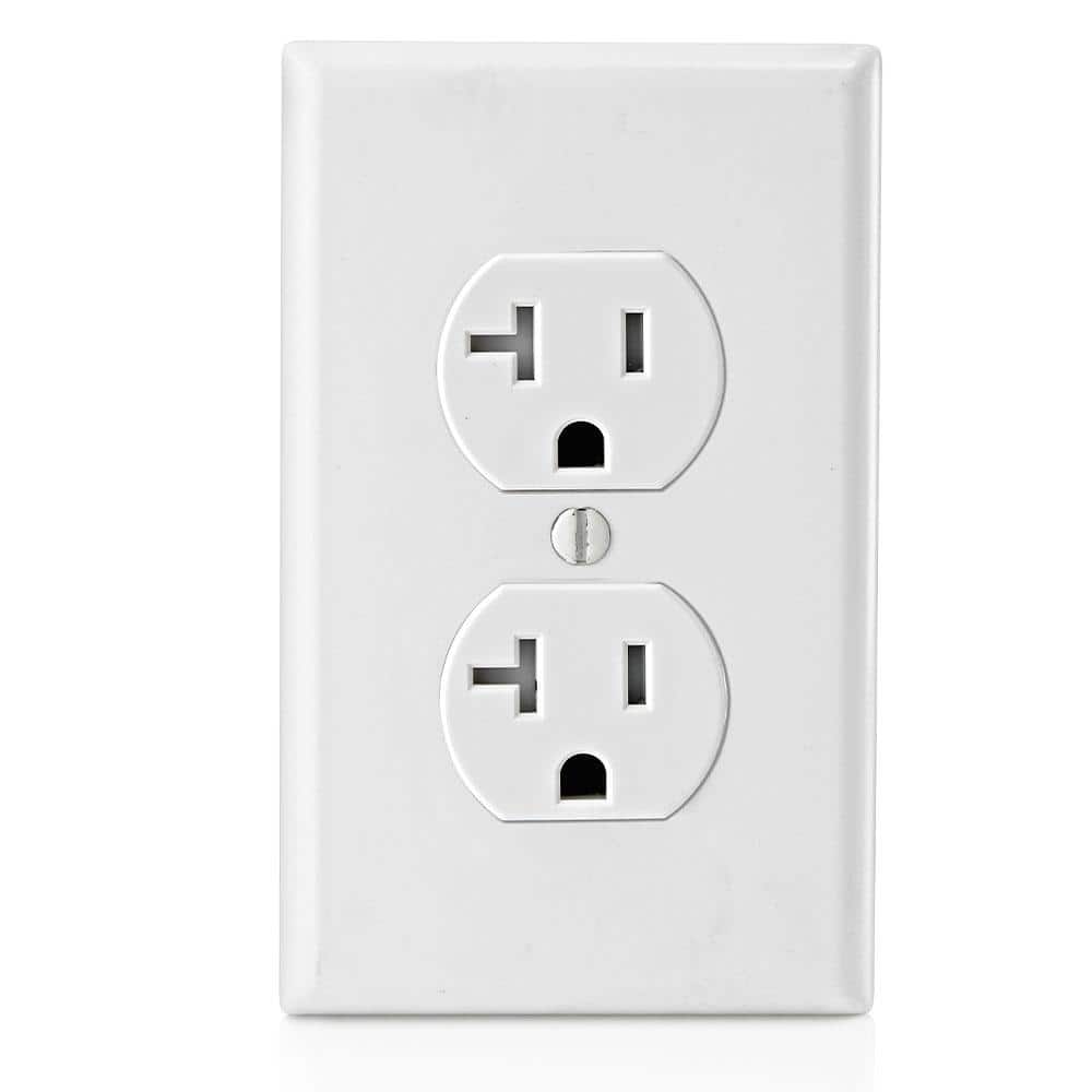 Leviton 20 Amp Residential Grade Self-Grounding Tamper-Resistant Duplex Outlet, 125V, White (R52-T5820-0WS)