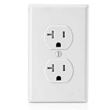 Leviton 20 Amp Residential Grade Self-Grounding Tamper-Resistant Duplex Outlet, 125V, White (R52-T5820-0WS)