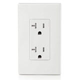 Leviton Decora 20 Amp Tamper-Resistant Duplex Outlet, 125V, White (R52-T5825-00W)