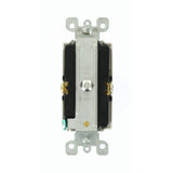 Leviton Decora 15 Amp Combination Single Outlet with LED Sensor Guide Light, White