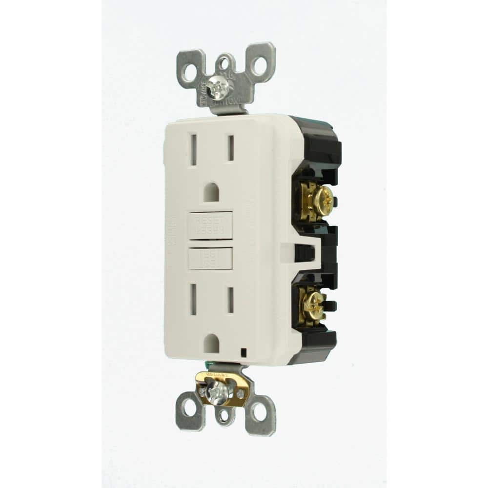 Leviton 15 Amp 125-Volt SmartlockPro SmarTest Tamper-Resistant Duplex GFCI Outlet, White (4-Pack)